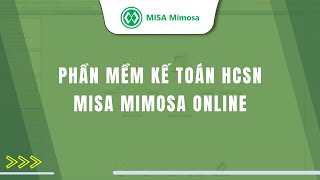 Phần Mềm Kế Toán Hcsn Misa Mimosa Online Kế Toán Hcsn Misa