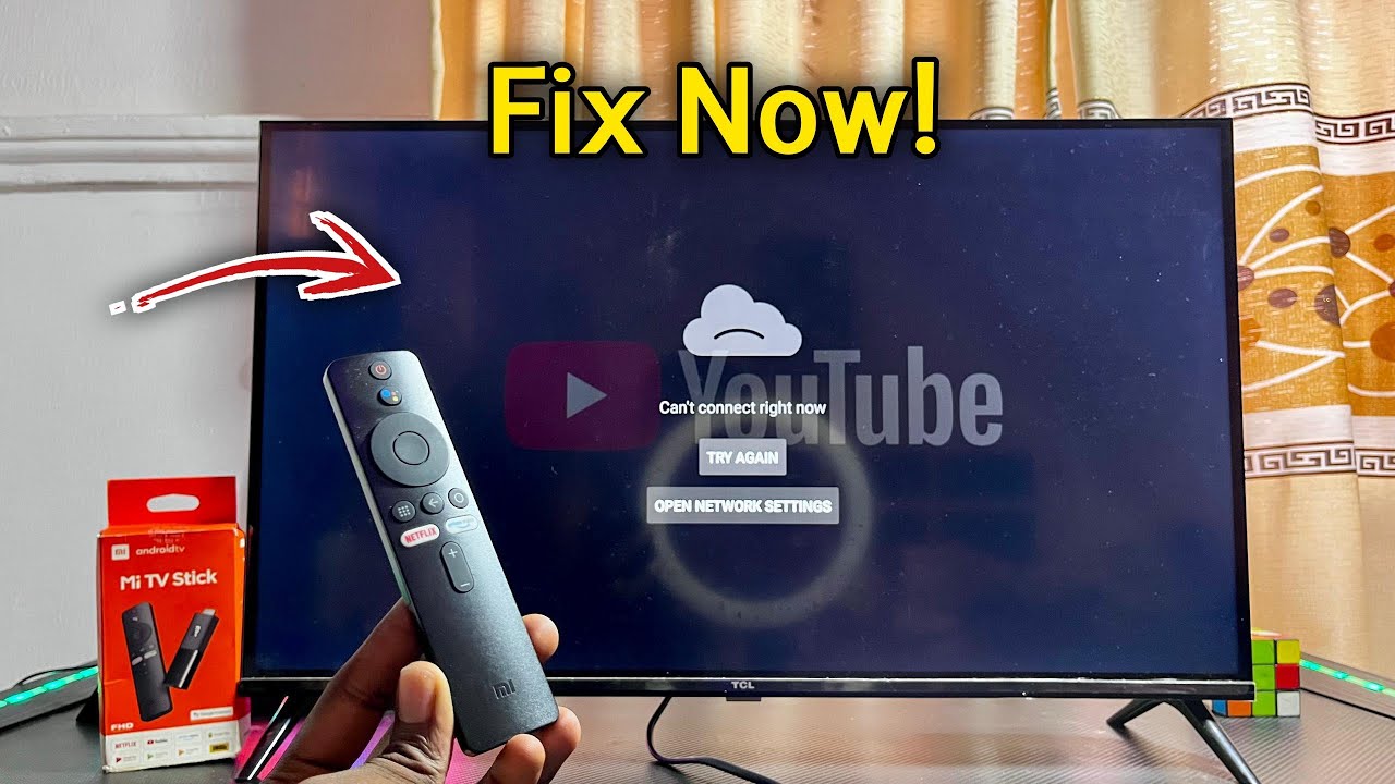 YouTube Can't Connect Right Now on Mi TV Stick - How to Fix - YouTube