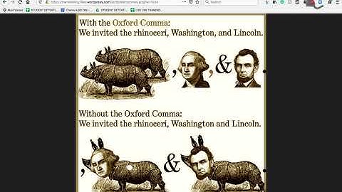 Commas: Items in a Series or List