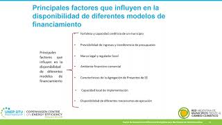 Curso de Eficiencia Energética en Municipios de América Latina- Clase 7
