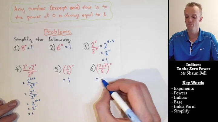 Indices: To the Zero Power