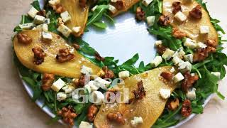 :        - | Caramelized Pear and Dor Blue Cheese Salad