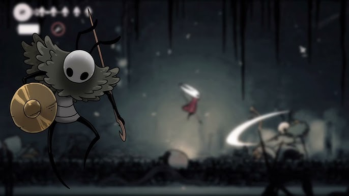 Seth Hornet em Pharloom com suas novas ferramentas em Hollow Knight: Silksong - Dropraro