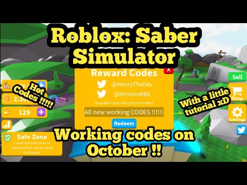 All New Working Codes On October 2019 Roblox Saber Simulator - all new saber simulator codes roblox youtube