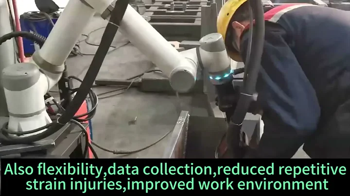 Cobot with teach to drag function for welding