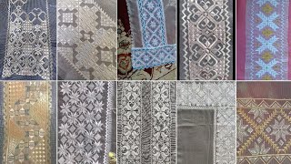 Beautiful embroidery patterns on clothes from the Hazara people of Afghanistanالگو های خامک روی جالی