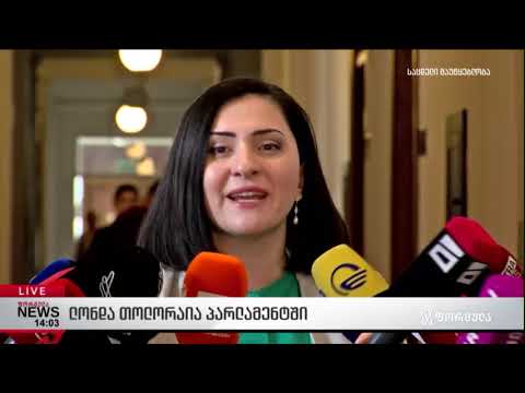 ლონდა თოლორაია პარლამენტში