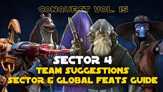 Hard Sector 4 Feats Guide | Conquest Vol. 15 SWGOH