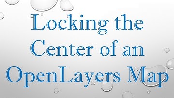 Locking the Center of an OpenLayers Map