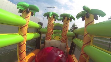 Mega obstacle course 46.5M! Jungle theme JB Inflatables