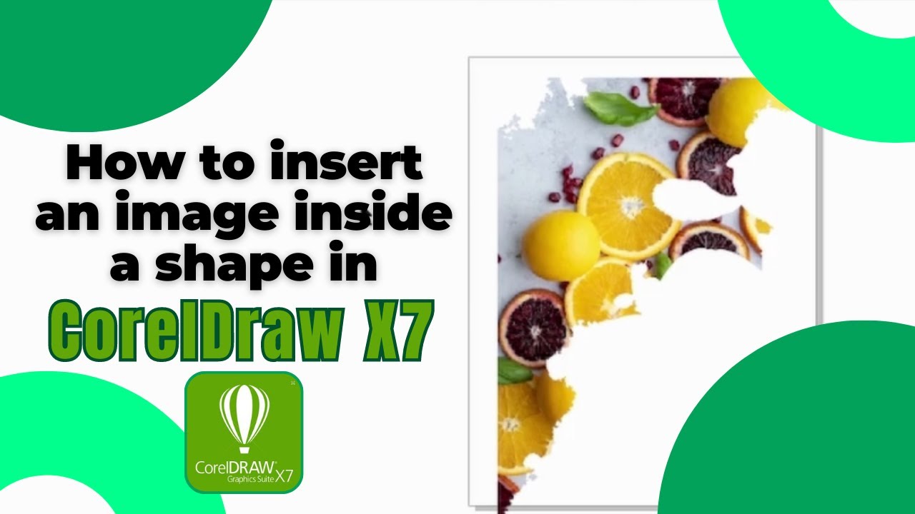 How to insert an image inside a shape in CorelDRAW x7 - YouTube