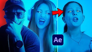 Como cambiar el color de TUS OJOS 👀🔥Efecto del Video Clip de Shakira BZRP en After Effects