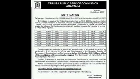 Assistant professor kokborok Tpsc results out