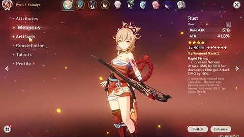 C0 Yoimiya ATK vs EM Sands Comparison (Genshin Impact)