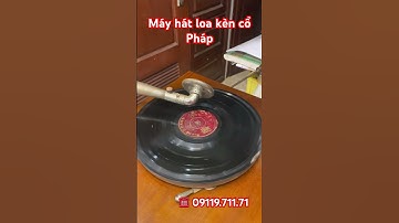 Máy hát loa kèn cổ Pháp-Đĩa đá-Cơ học ☎️ 09119.711.71 #trangtriphongkhach #decor