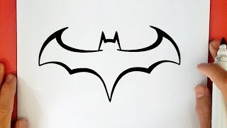 COMO DIBUJAR EL LOGO DE BATMAN - YouTube