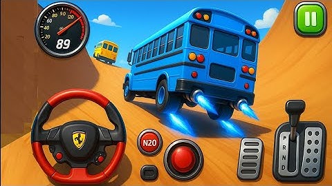 Crazy Bus Mega Ramp Impossible Racing   Bus Stunts Impossible Tracks   Android Gameplay Video P-04