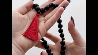 Четки из шунгита 33 бусины 12мм / Shungite Rosary 33 Beads a tassel