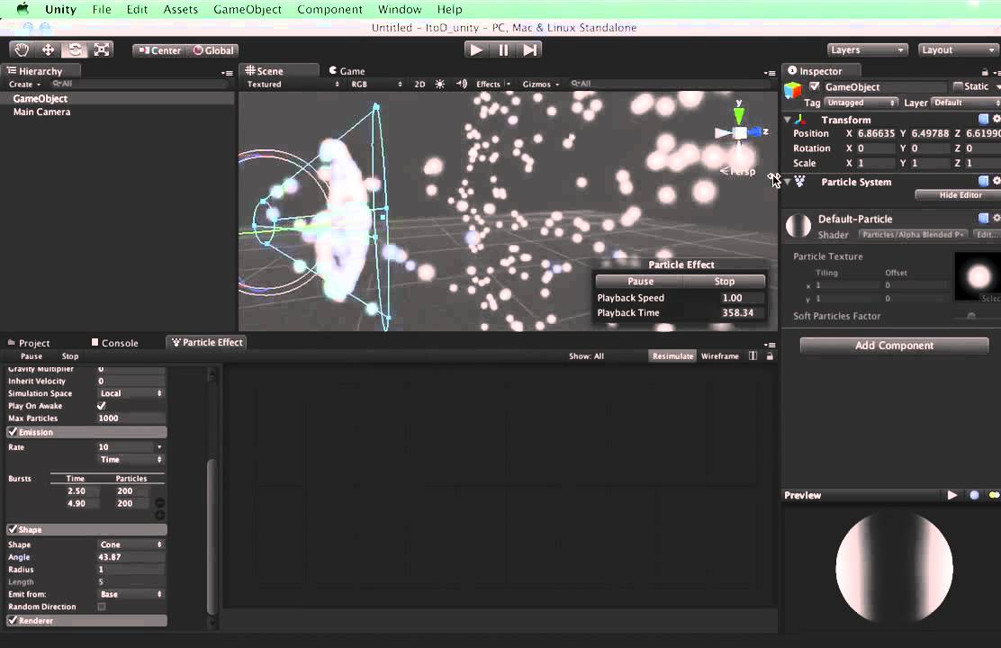 Learn the Unity 3D Particle System Part 4 - YouTube