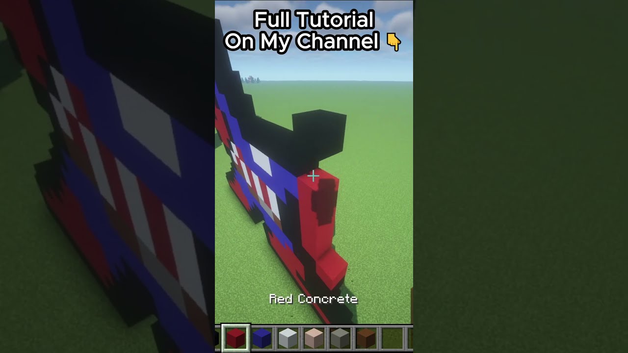 EASY Minecraft Captain America Pixel Art Tutorial