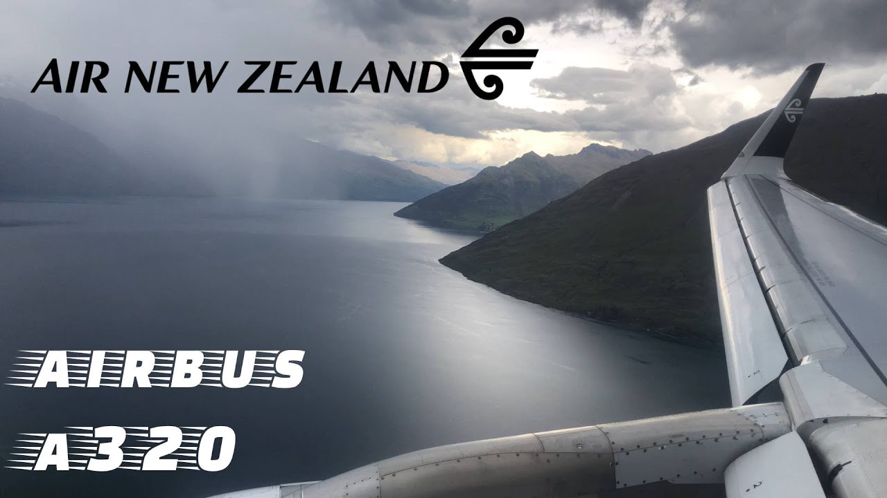 SPECTACULAR SCENIC Landing! Air New Zealand A320 Approach and Landing ...