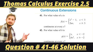 Thomas Calculus Exercise 2.5 Question # 41-46 solution|| Continuous Extensions|| MSN Mathematician|