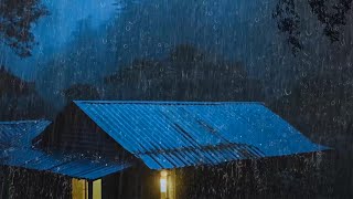 Listen the Sound of Rain Falling on the Corrugated Roof of Farm | Thunderstorm Sounds for Sleeping