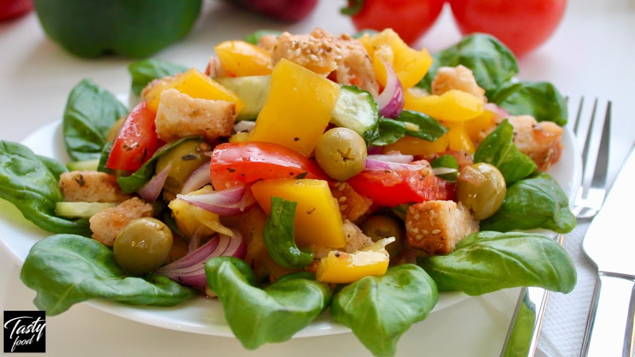 Популярный Салат Панцанелла! - YouTube