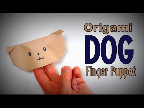 Origami - How to make a DOG (Hand Puppet)