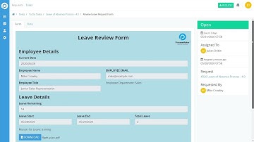 Running a Leave of Absence Request