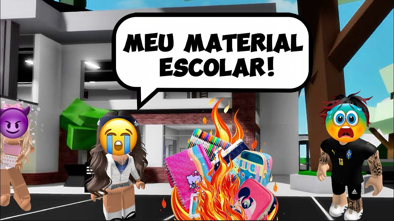 A menina malvada que destruiu o MATERIAL ESCOLAR IMPORTADO que a pobre tinha ganhado-História Roblox