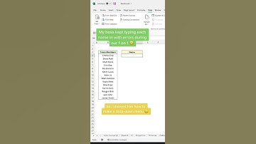How to create a drop-down menu in Excel #excel #shorts