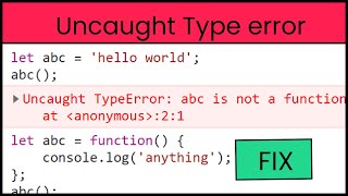 How to Uncaught TypeError: x is not a function