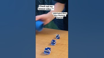 Cleanest Dice Stacking Trick Shot Ever #shorts #dice #magic