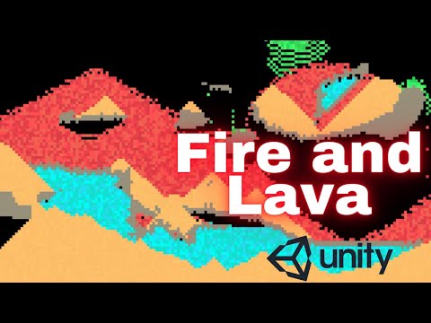 Sand falling game - Fire, lava, and More! Unity Devlog #3
