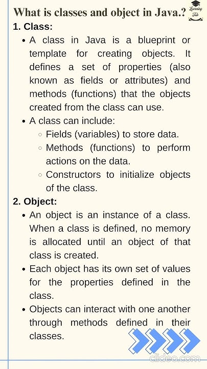 What are Classes and Object in Java? - YouTube