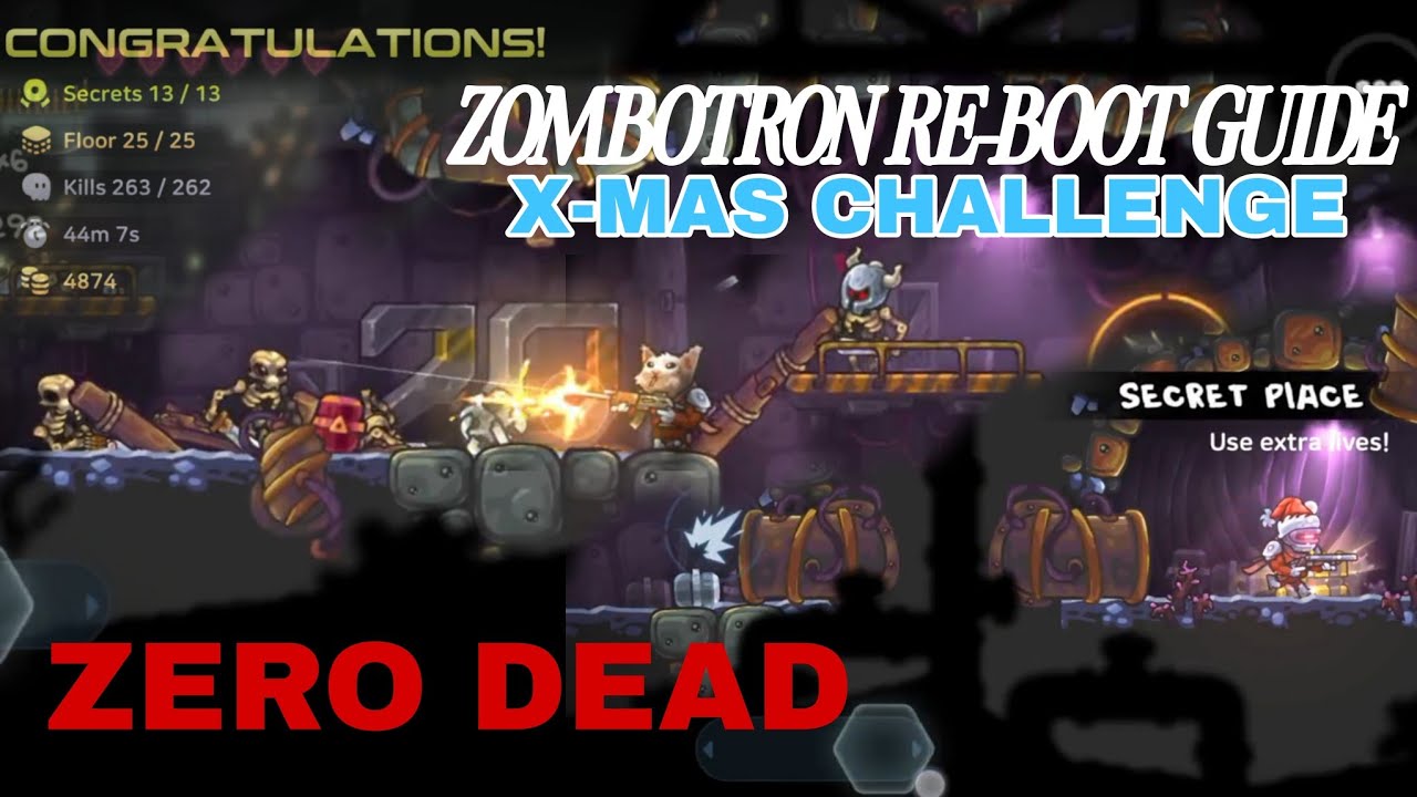 Zombotron Reboot X-mas Challenge Walkthrough | All Secret Places Guide
