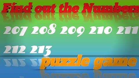 Find out the Numbers 207 208 209 210 211 212 213 #math #quiz #puzzle @pkshorts456 