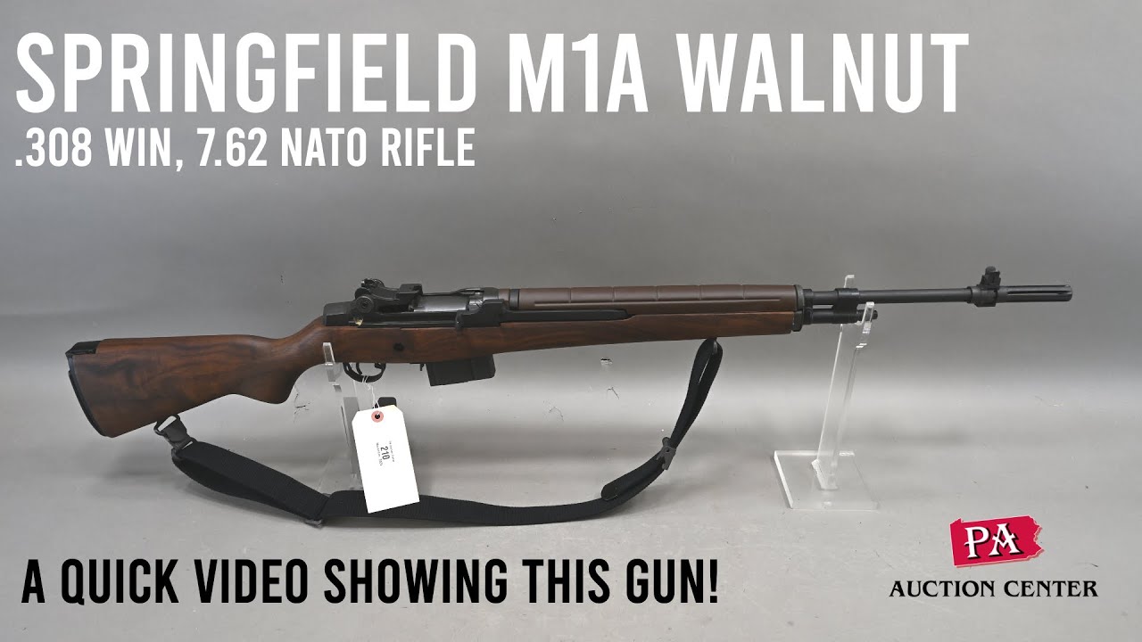 210 Springfield Armory M1A Walnut 7.62/.308 Win Rifle - A Quick Video in our Photo Booth