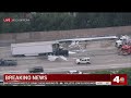 Pickup crashes into back of big rig trailer on 91 freeway