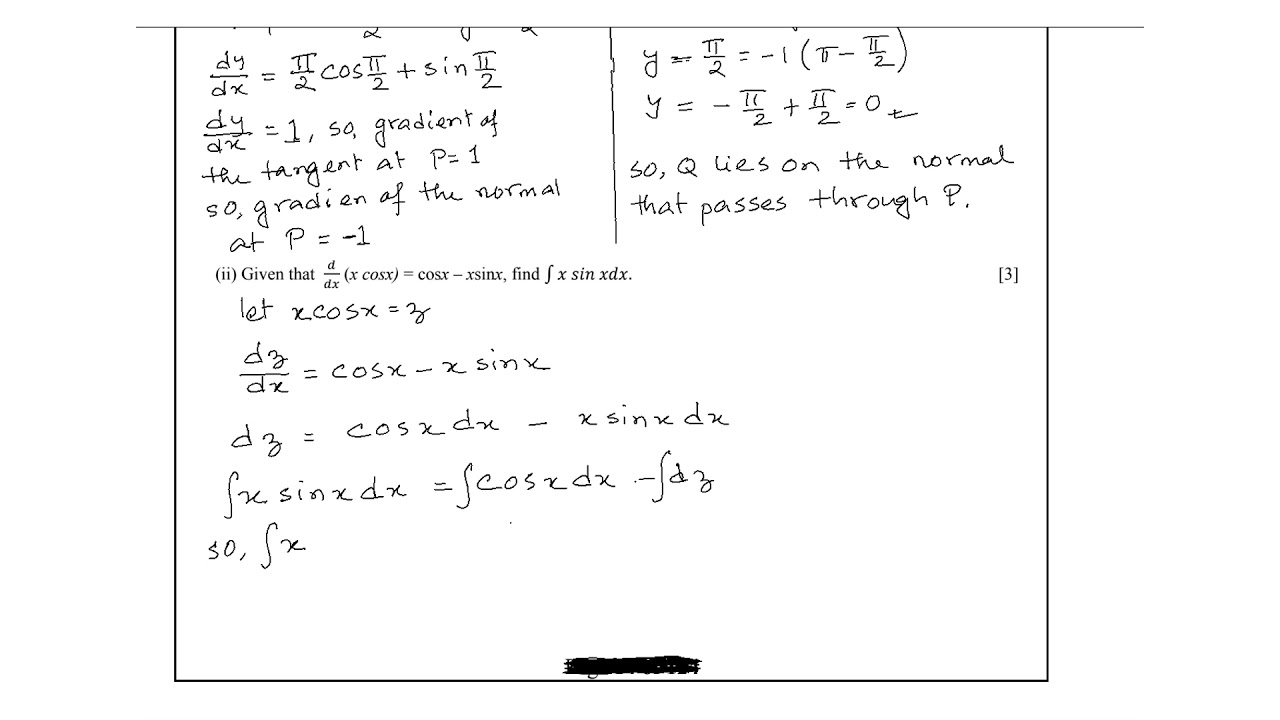 Add Math 2011 S 21 Question 11 | Calculus | Differentiation ...