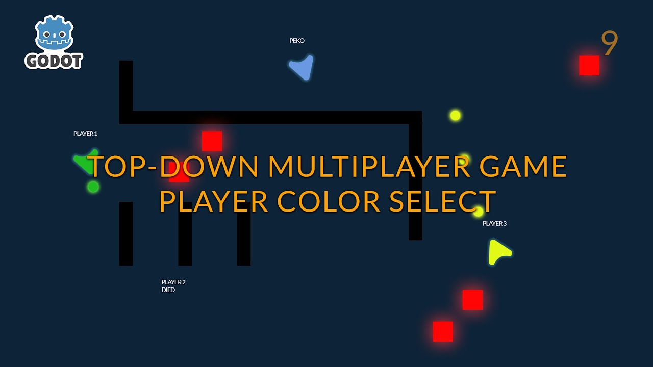 How To Make A Dedicated Server Multiplayer Game in Godot | Color Select ...