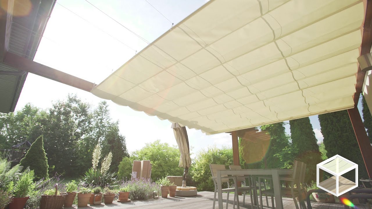 SlideCanopy   Retractable awning Pergola canopy Roof system Patio covers  Slide on cable canopy