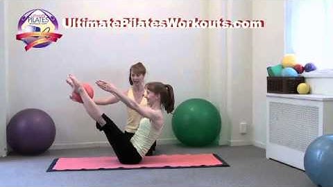Pilates Workout Exercise: Teaster Twister with Small Ball