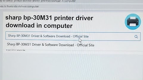 Sharp bp-30m31 series download printer driver