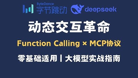 【Function Calling+MCP协议】2025最新！大模型动态交互核心技术揭秘，手把手教你让AI"动"起来！