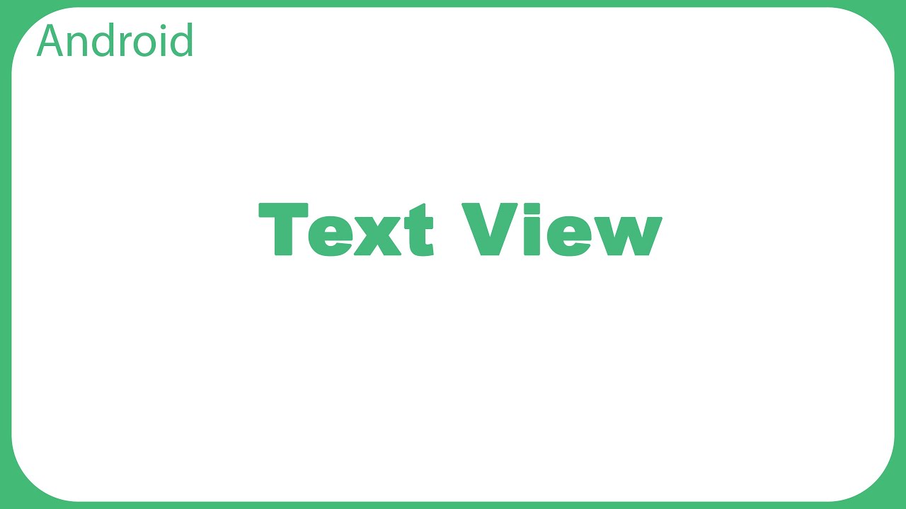 Android - Text View - YouTube