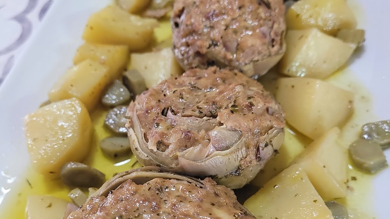 I carciofi imbottiti con la carne di mamma Gildarella ma che ve lo dico a ffà quanto so' boni 😍👍 