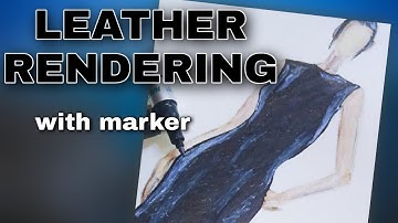 How to render leather fabric. Leather rendering with marker.