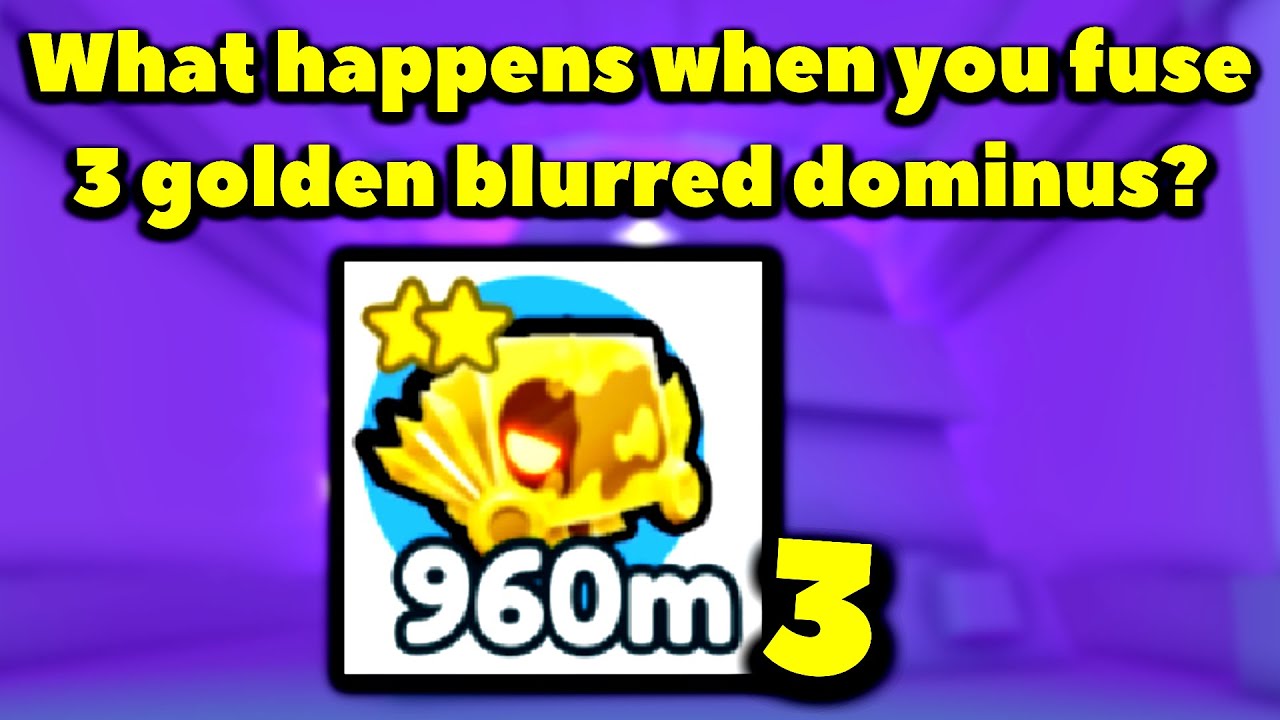What happens when you fuse 3 golden blurred dominus? (Roblox Pet Simulator X - TRADE PLAZA)
